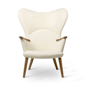 Wegner CH78 Mama Bear Chair White Hallingdal 100 front by Carl Hansen