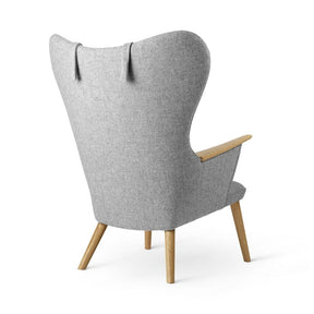 Wegner CH78 Mama Bear Chair Grey Hallingdal 130 with Neck Pillow Back by Carl Hansen