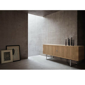 Wegner Credenza Steel Legs in Situ Carl Hansen & Son