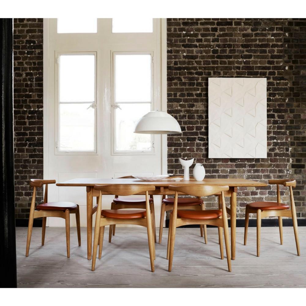 Hans Wegner Elbow Chairs in Loft Dining Room with Wegner Dining Table