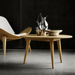 Shell Chair in Room with CH008 Wegner Coffee Table 