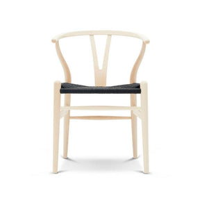 Carl Hansen CH24 Wegner Wishbone Chair Ash Lacquer with Black Papercord Seat