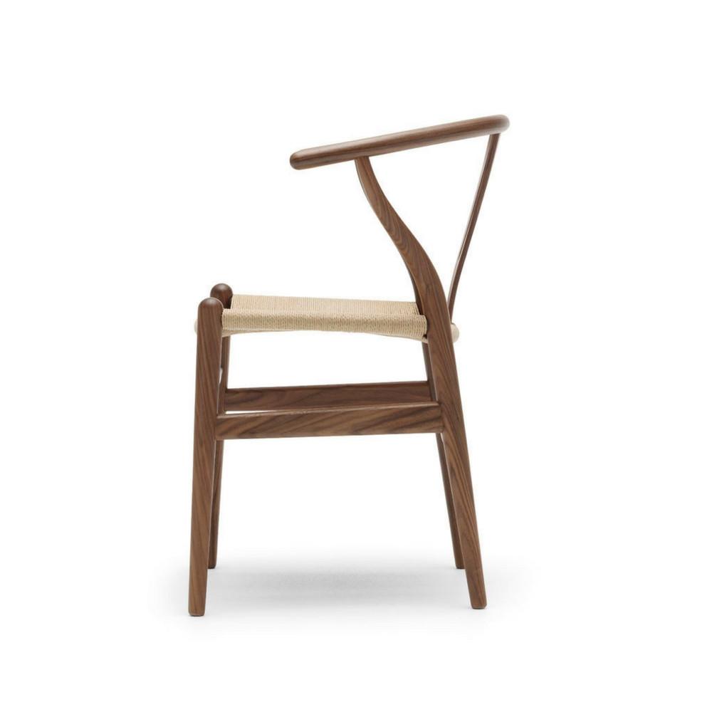 Wegner Wishbone Chair Walnut with Natural Papercord CH24 Side