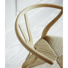 Wegner Wishbone Chair Oak Top View Detail