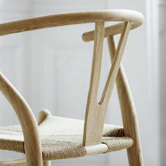 Wegner Wishbone Chair Oak Back Detail